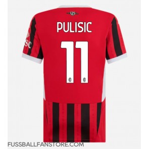 AC Milan Christian Pulisic #11 Replik Heimtrikot Damen 2024-25 Kurzarm